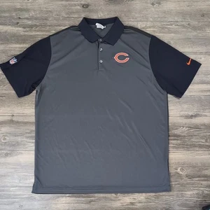 Chicago Bears Nike NFL On Field Dri-Fit Polo Mens XL Gray Lightweight 656683-021 - Picture 1 of 12