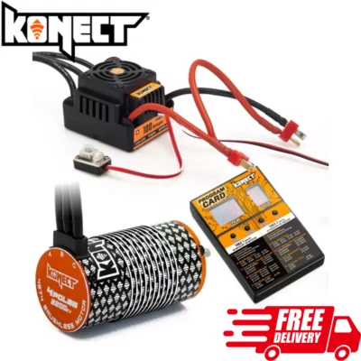 Konect 1/8 Brushless Combo Waterproof 2200kv Motor 100a ESC RC Car Buggy Truggy - Image 1 of 4