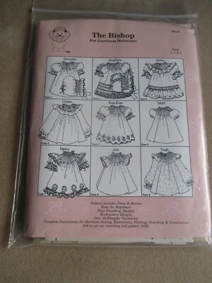 The Bishop Pat Garretson Heirlooms Sewing Pattern Sz 4 5 6   Dress Smocking - Image 1 of 3