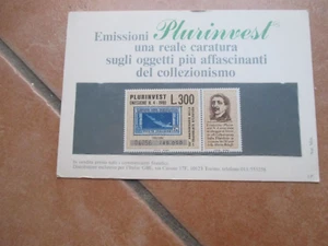1980 Emissione PLURINVEST Bolaffi Emissione n.4 L.300 Trasvolata Aerea Transatla - Foto 1 di 2