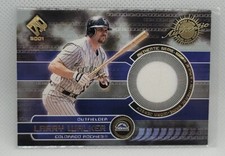LARRY WALKER 2000 Private Stock Authentic Game Used Bat card #63 Colorado