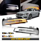 Dynamic Side Led Mirror Turn Signal Light Amber&White For 2007-17 Mercedes Benz