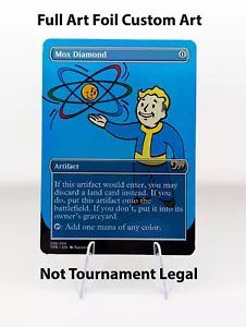 Pegatina personalizada Mox Diamond Fallout Vault Boy Foil a granel Magic The Gathering Commander - Imagen 1 de 2