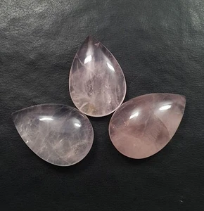 107.40Ct Natural Pear Cabochon Rose Quartz Lot Calibrated AAA Loose Gems 30x20MM - Picture 1 of 6