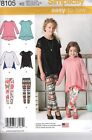 Simplicity 8105 Easy to Sew Girl's and Child's Tunic and Legging Sewing Pattern,