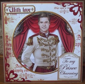 Handmade Fairytale men's valentine's day card medieval Prince Charming design - Picture 1 of 3