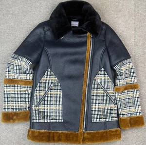 Urboncode Women's Bonded Aviator In Block Heritage Multi Check Jacket Size 6 - Picture 1 of 9