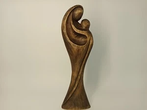 Mother with baby 8.5", Wooden Figurine, Wood Carving, Statuette art, Family  - Picture 1 of 12