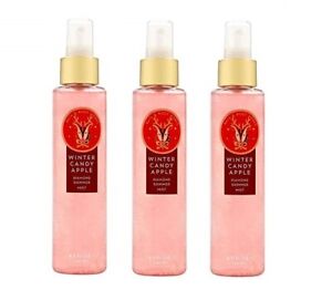 Bath and Body Works Winter Candy Apple Diamond Shimmer Mist 4.9 oz ea Lot of 3