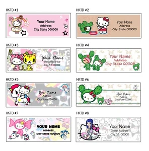 Hello Kitty x Tokidoki Address Labels 30 per sheet! 8 Designs to Choose from