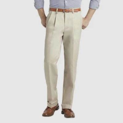 Callaway 男式高尔夫裤 34x32 银色衬里打褶经典版型灰色 — 第 1/4 张图片