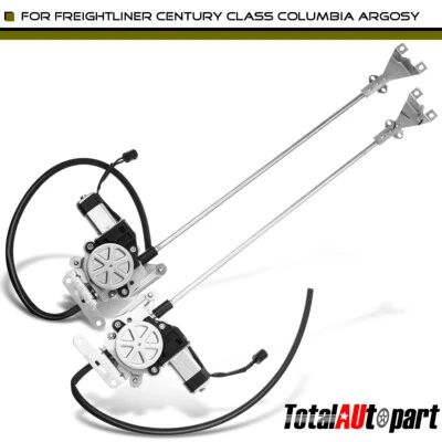 Regulador de ventana delantera 2 piezas con motor para Freightliner Argosy Columbia Coronado Foto 1 de 4