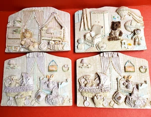 Baby Room Dollhouse Bas-Relief / Relief Sculpture/ Great Ceramic Wall Art - Picture 1 of 15