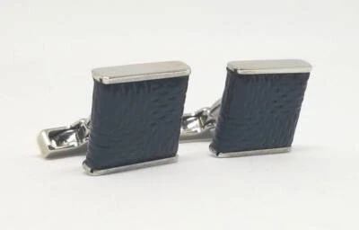 Louis Vuitton Leather Metal Cufflinks M65072 Black Silver Damier Men's - Image 1 of 4