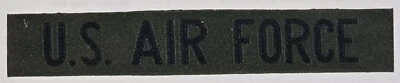 USAF U.S. AIR FORCE OD Green BDU Uniform Olive Drab nylon name tape patch NOS - Image 1 of 2