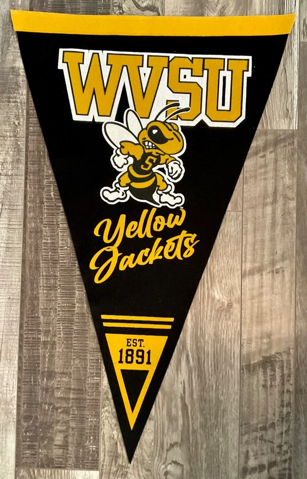 Chaquetas amarillas del estado de Virginia Occidental banderín WVSU Foto 1 de 1