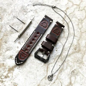 Libra Zodiac Embossed Leather Band for Garmin Vivoactive 4 -B22 - Picture 1 of 10