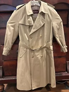 Chaps Ralph Lauren Unisex Erwachsene braun Zweireiher Gürtel Trenchcoat Gr. 42R - Bild 1 von 8