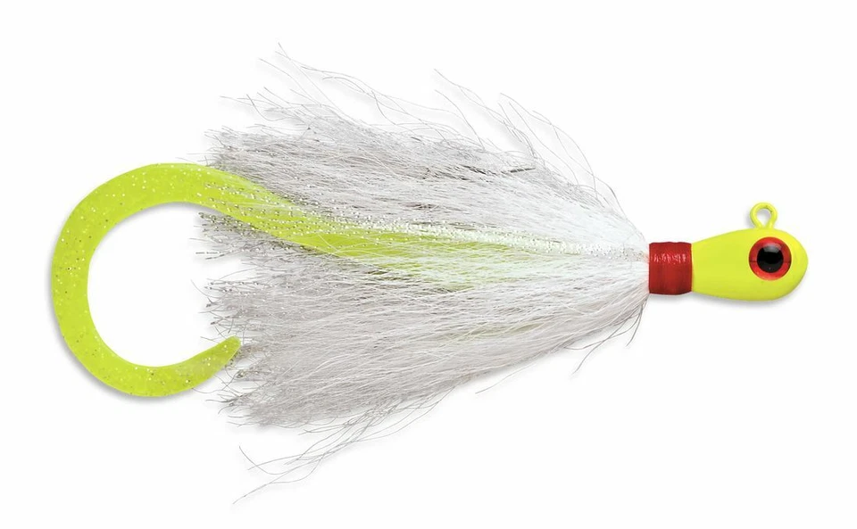 Williamson Banjo Eye Jig 2 oz - Chartreuse White - Saltwater Jigging Lure - Image 1 of 1