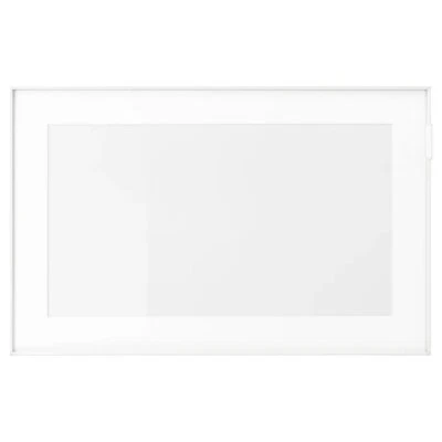 Brand NEW IKEA GLASSVIK S Door White Clear Glass Door 202.916.54 23 5/8 x 15 in. - Image 1 of 2
