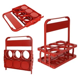 3 Pack Foldable Plastic Drink Carrier 6 Cup Reusable Beverage Delivery Holder Be - Picture 1 of 7