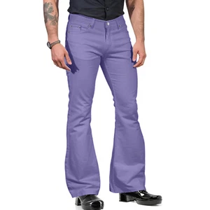 Men's Casual Retro Flared Pants - Picture 1 of 44