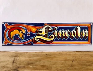 Lincoln hand-painted filete Porteño sign 4 x 15 15/16" Club Atlético El Linqueño - Picture 1 of 4