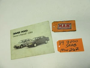 89 SAAB 9000 OWNERS MANUAL OWNER WARRANTY BOOK GUIDE 85 86 87 88 90 91 92 93 94 - Bild 1 von 3