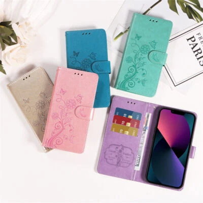 Embossed Flower PU Leather Wallet Phone Case for Honor X60i 200 50 X8 X9 20 50 - Image 1 of 4