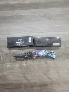 Snake Eyes Tactical folding Knife Pocket Knife Skull Reaper - Picture 1 of 7