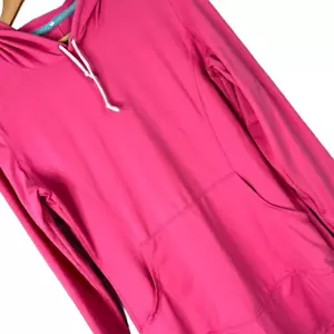 CHUBBY MERMAID Women's M Bright Pink Stretch Wicking Beach Fishing Sun Hoodie - Picture 1 of 7