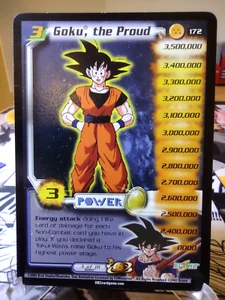 DBZ CCG DRAGON BALL Z GOKU THE ORGOGLIOSO LV3 #172 WORLD GAMES NEAR MINT SCORE 2002 - Foto 1 di 2