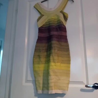 Celeb Boutique Bondage Ombre Dress Size M 12, Bodycon Christmas Party  - Image 1 of 4