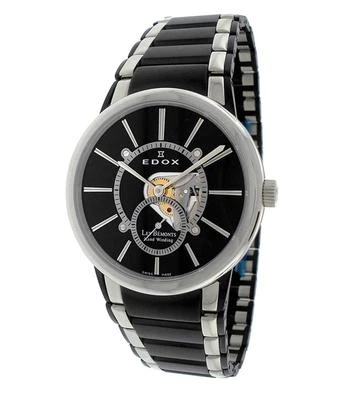 Reloj mecánico de cuerda manual Edox Les Bemonts delgado hecho en Suiza para hombre $2775 NUEVO Foto 1 de 4