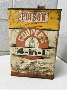 VINTAGE ORIGINAL COOPERS LIQUID SHEEP DIP GARAGE MANCAVE CAR PETROL FARM - Picture 1 of 5