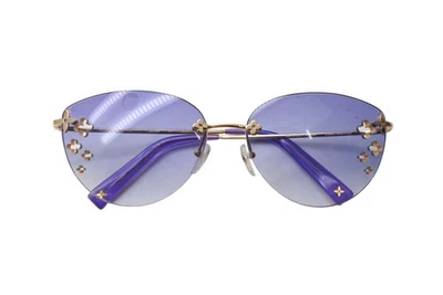 Gafas de sol LOUIS VUITTON Flower Desmayo ojo de gato M96027 púrpura degradado hardware Foto 1 de 4