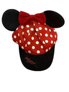 Vtg Walt Disney World Minnie Mouse Baseball Polka Dot Hat Cap w/ Ears Bow YOUTH - Picture 1 of 6