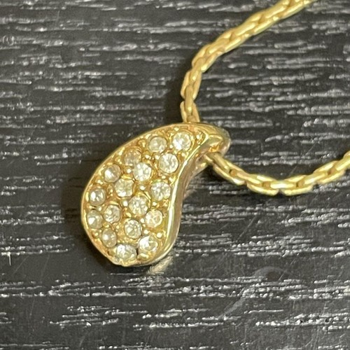 Collana Dior a goccia con strass 43 cm donna