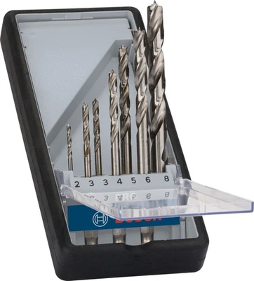 Bosch Holzspiralbohrer-Set Robust Line, 1/4"-Sechskantschaft 7-teilig, 2 - 8 mm - Bild 1 von 4