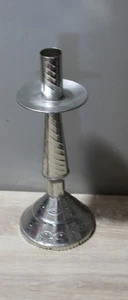 Vintage Kerzenständer Zinn Aluminium Silber MEXIKANISCHE Volkskunst geschmiedet 11-1/2" - Bild 1 von 8