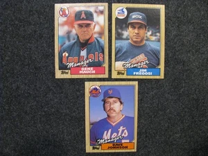 1987 Topps Gene Mauch #518, Jim Fregosi #318, Dave Johnson #543 - Picture 1 of 2