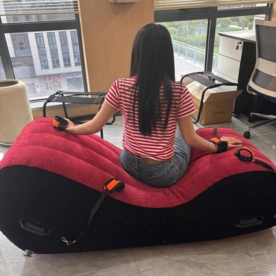 Inflatable Sex Sofa Chair SM Cuff Bondage Sex Furniture Pillow Sex Toys Open Leg - Image 1 of 4