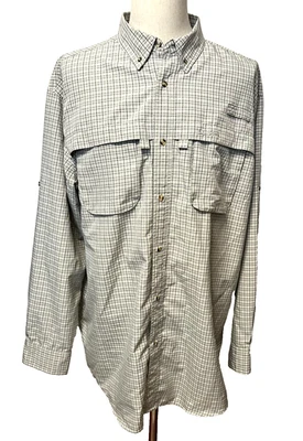 L.L.Bean Men's XL Tall Grey Plaid Vented Fishing Shirt Outdoorsman Long Sleeve - Image 1 of 4
