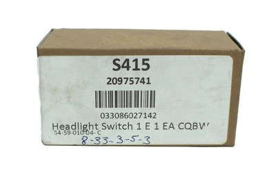 Carquest/BWD Headlight Switch Fits 1983-91 GMC Medium/HD Trucks Part Number S415 Foto 1 de 4