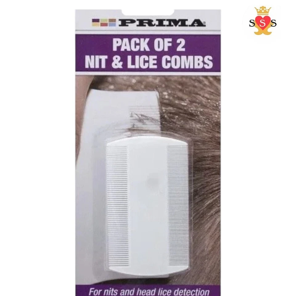 2 pcs Fine Tooth Nit Comb Double sided Head Comb Flea Egg Removal Comb HairLice - Image 1 of 1