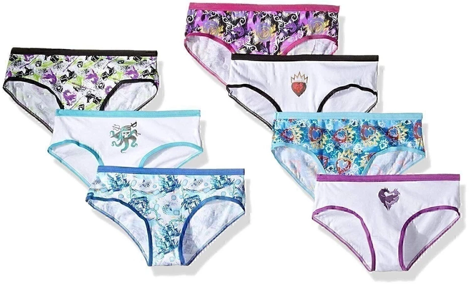 Disney Ragazze' Grande Discendenti 7 Pack Hipster, Stampa Multicolore, 4 - Immagine 1 di 2