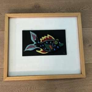 Arte de pared 3D Judith Geiger Fish Noir vidrio fundido peces - Imagen 1 de 6