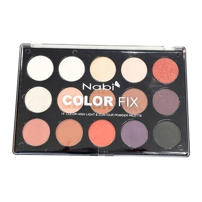Nabi 15 Color Color Fix High Light & Contour Powder Palette - Light - Sealed - Image 1 of 4