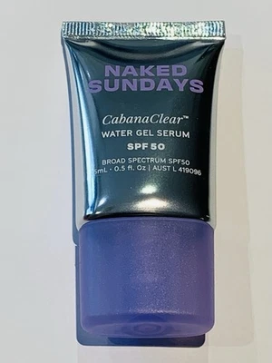 Naked Sundays Cabana Clear Water Gel Serum Sunscreen SPF 50 15ml New no Box - image 1 of 2