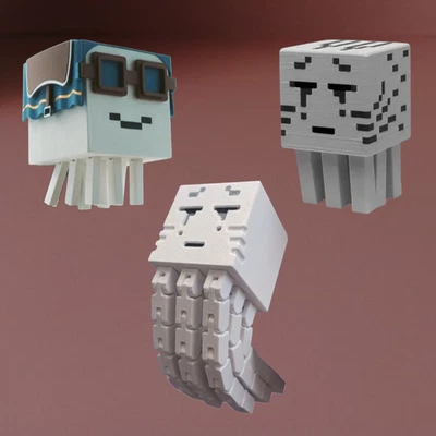 Articulated Pixel Happy Ghast, Ghast, Flexi Toy, 3D Printed - Image 1 of 4